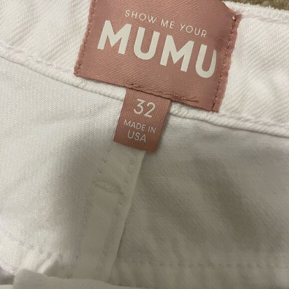 NWOT Show Me Your Mumu High Waisted White Shorts Size 32 - Picture 10 of 12